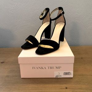 Ivanka Trump Black Suede Sandals